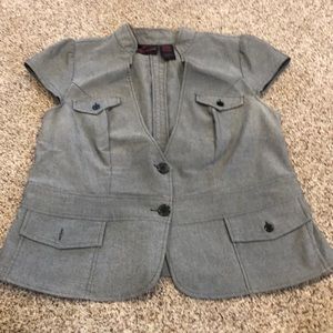 Torrid Grey Short Sleeve Fitted Jacket - Size 1